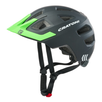 Detská prilba CRATONI Maxster Pro Black/neonGreen Matt - XS/S (46-51cm)